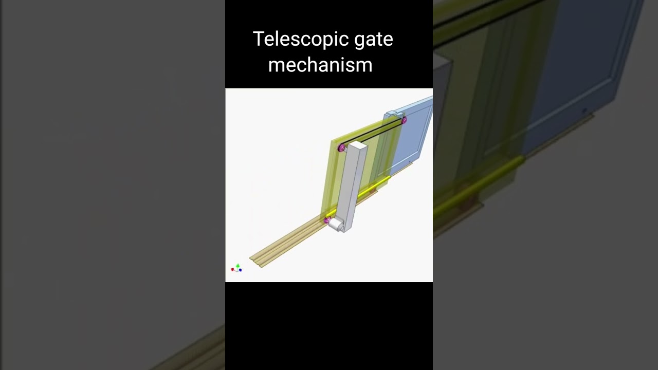 Telescopic gate mechanism #mechanicalengineering #mechanicaltechnology