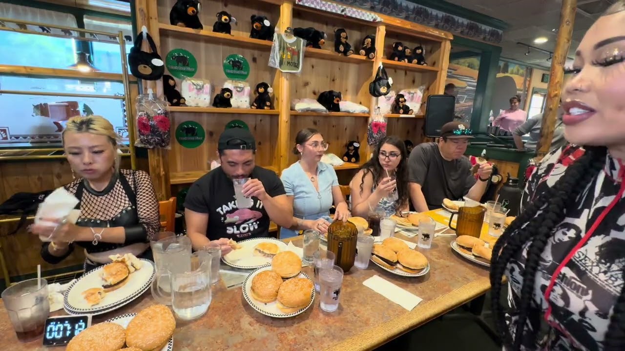 $150 Prize Burger Eating Contest at Black Bear Diner in Roseville, Ca