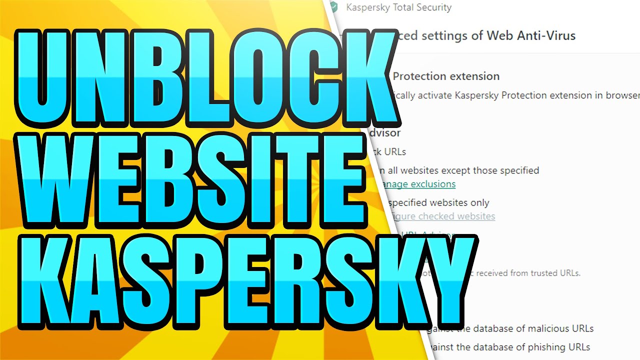 Как разблокировать веб-сайт с помощью Kaspersky Internet Security и Total Security