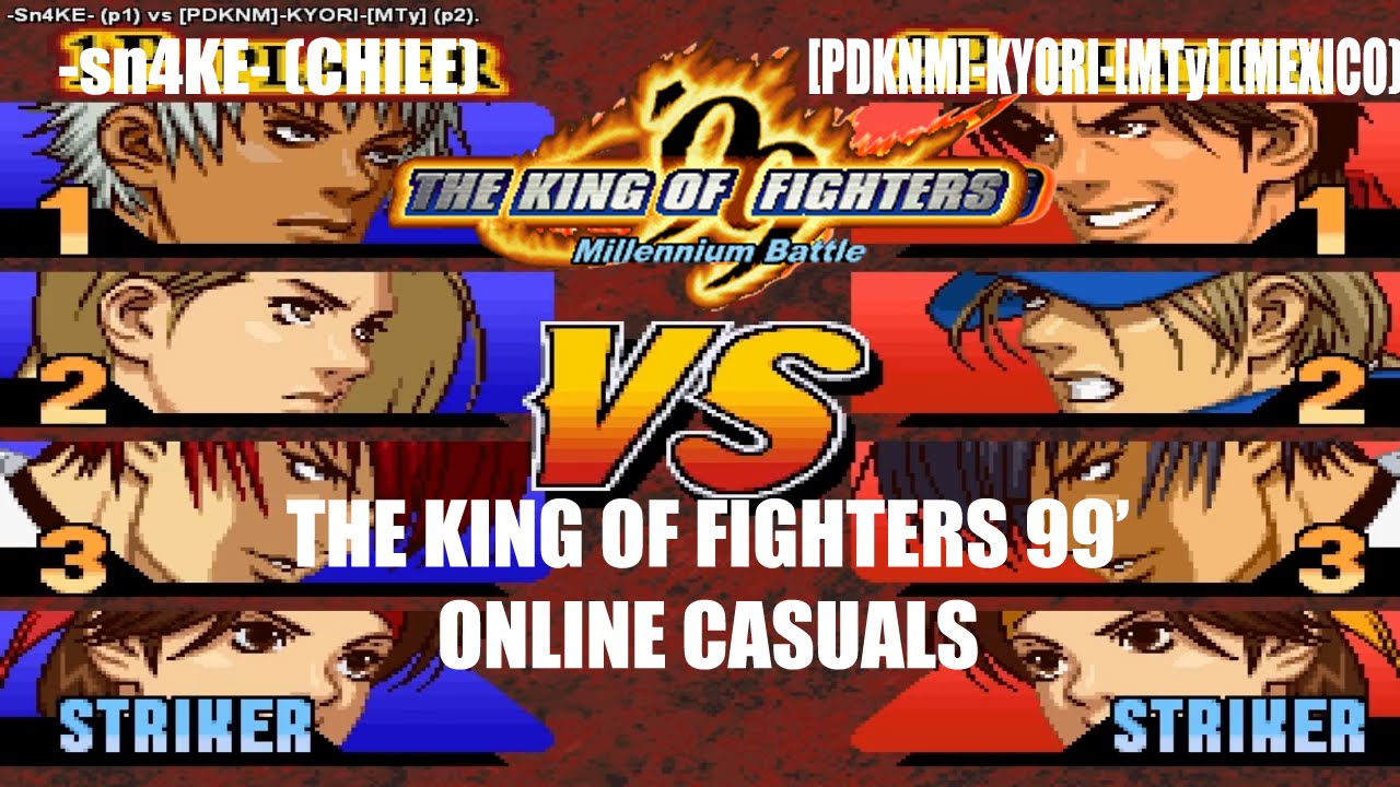 Fightcade [HD] - King of Fighters 99 online casuals -Sn4KE- (CHL) vs. [PDKNM]-KYORI-[MTy] (MEX)