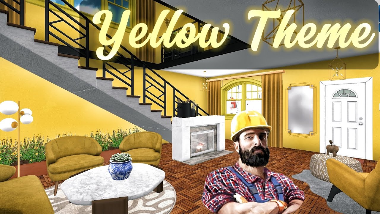 Yellow Theme House Flipper Mobile Decoration 181