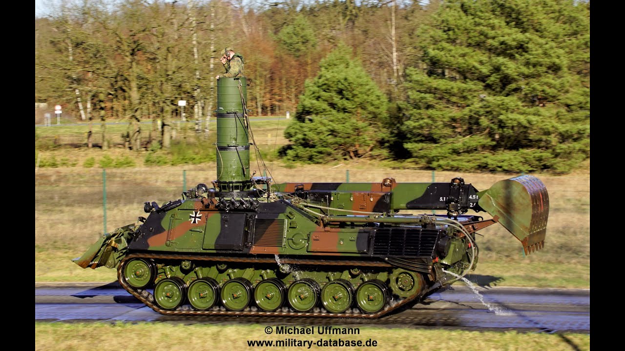 2020 Panzerpionierbataillon 130 - Ausbildung Fahren unter Wasser - Dachs und Biber im Tiefwatbecken
