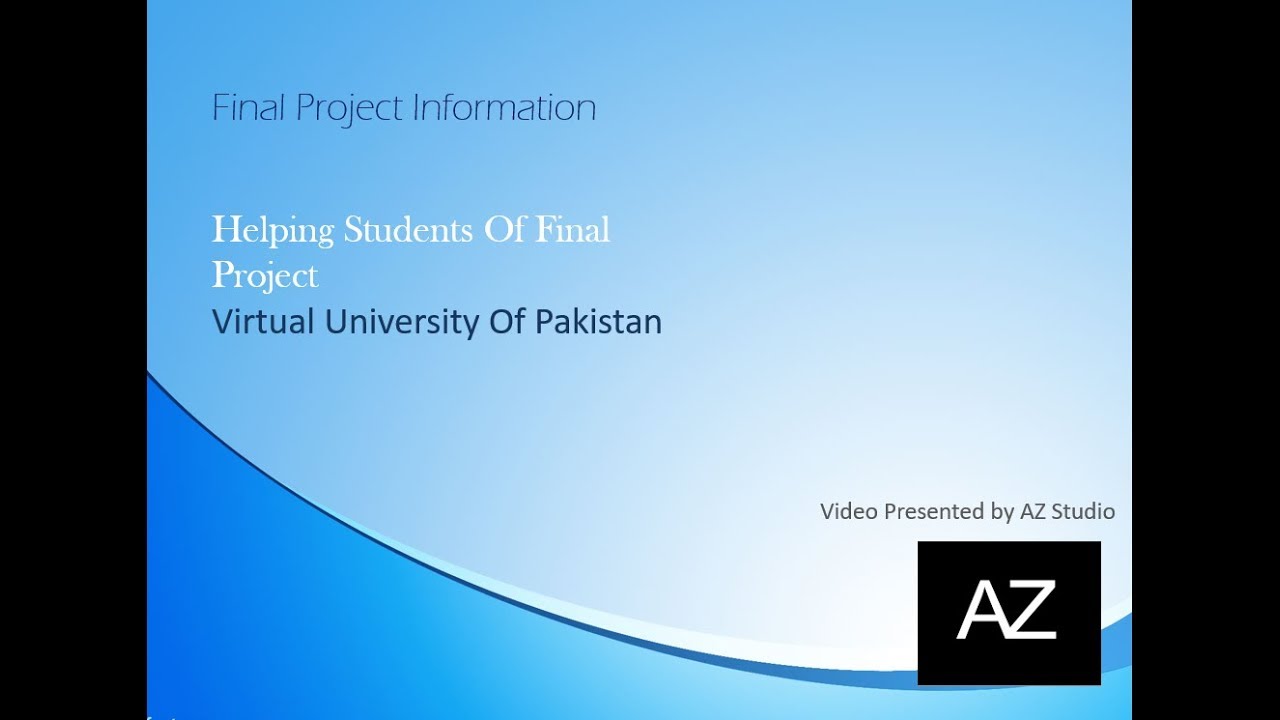 VU Final Project help