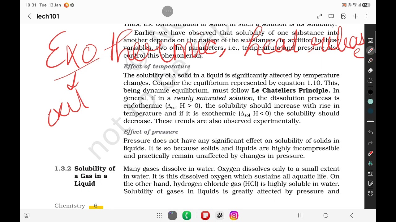 Solution ncert reading explanation part 2 l solubility l