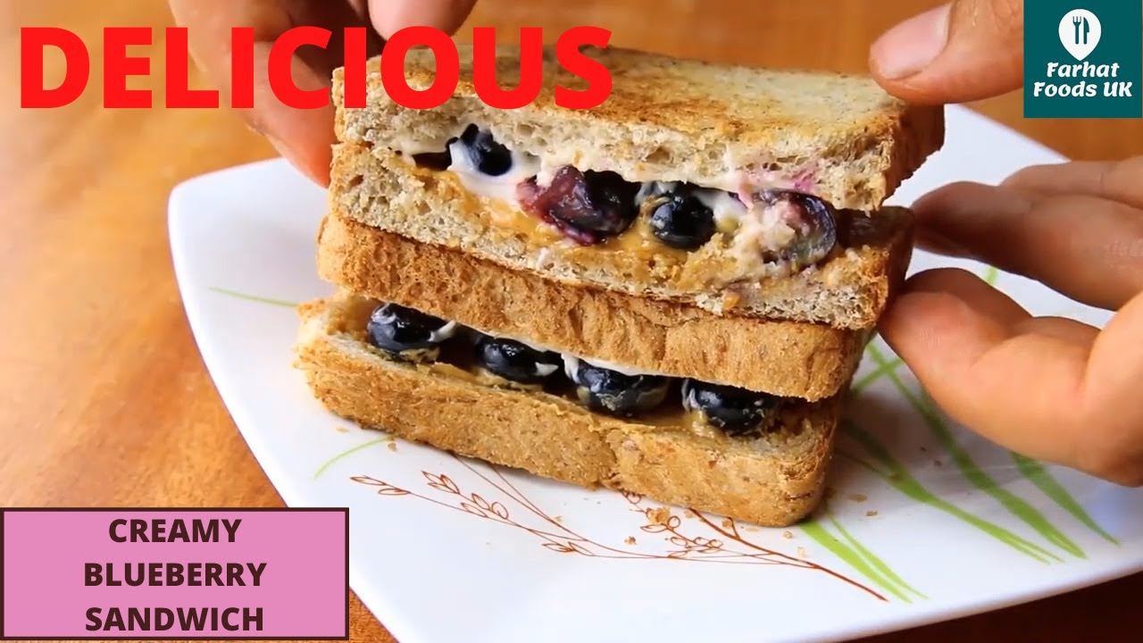 Delicious Creamy Blueberry Sandwich Recipe | How to make healthy Blueberry Sandwich