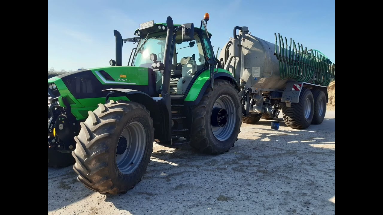 Düngung 2022 mit Deutz Fahr  Agrotron 6190TTV Kotte und Agroxtra 4.47 Amazone MKV003