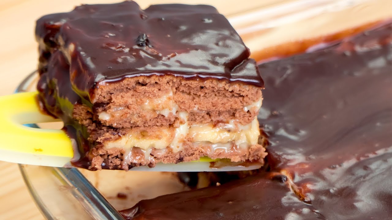 Почерпете се! Вкусна и бърза бананова торта с бисквити – само за 15  минути! I Apetiten TV