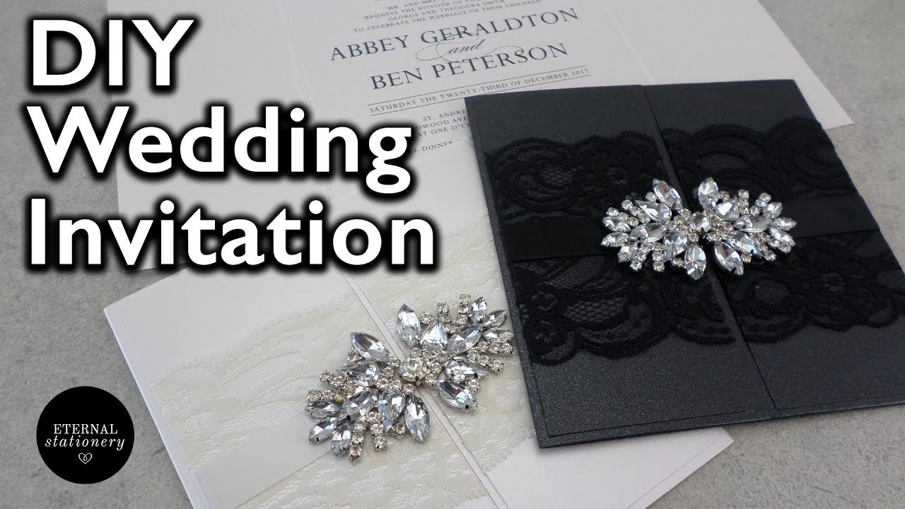How to make an elegant diamond gatefold wedding invitation | DIY invitations | Eternal Stationery