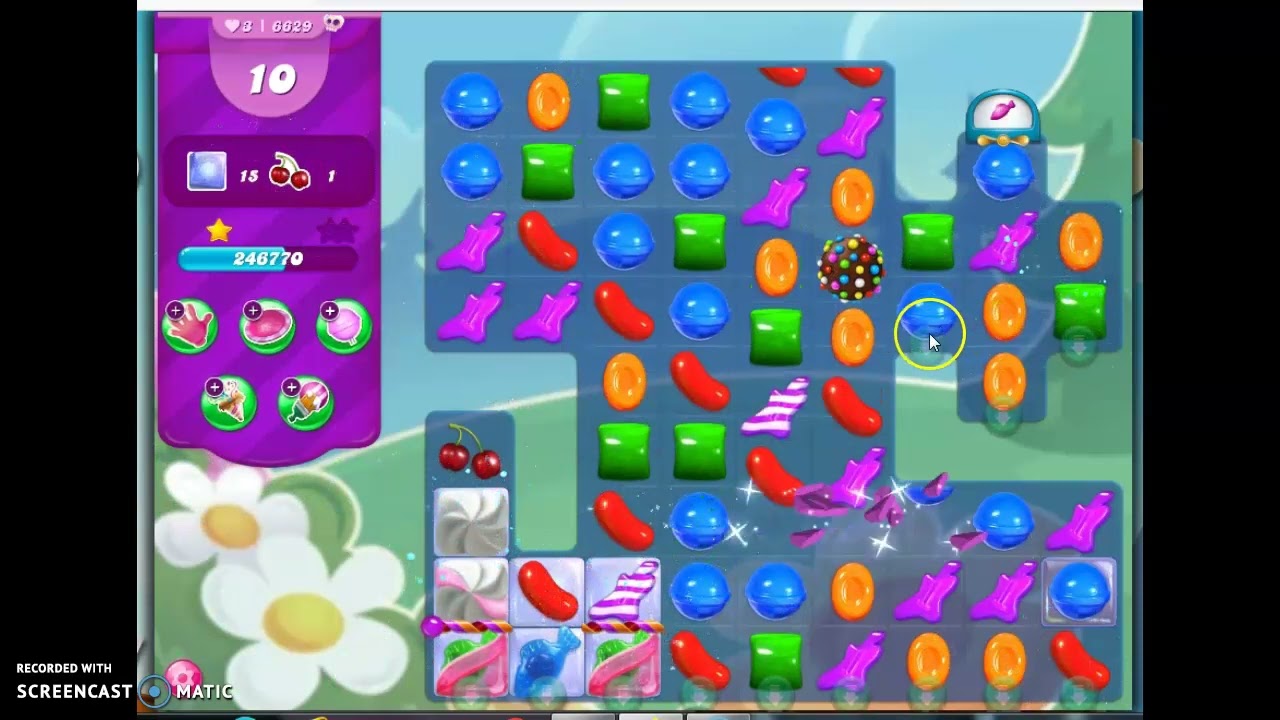 Candy Crush Saga Level 6629 No Boosters