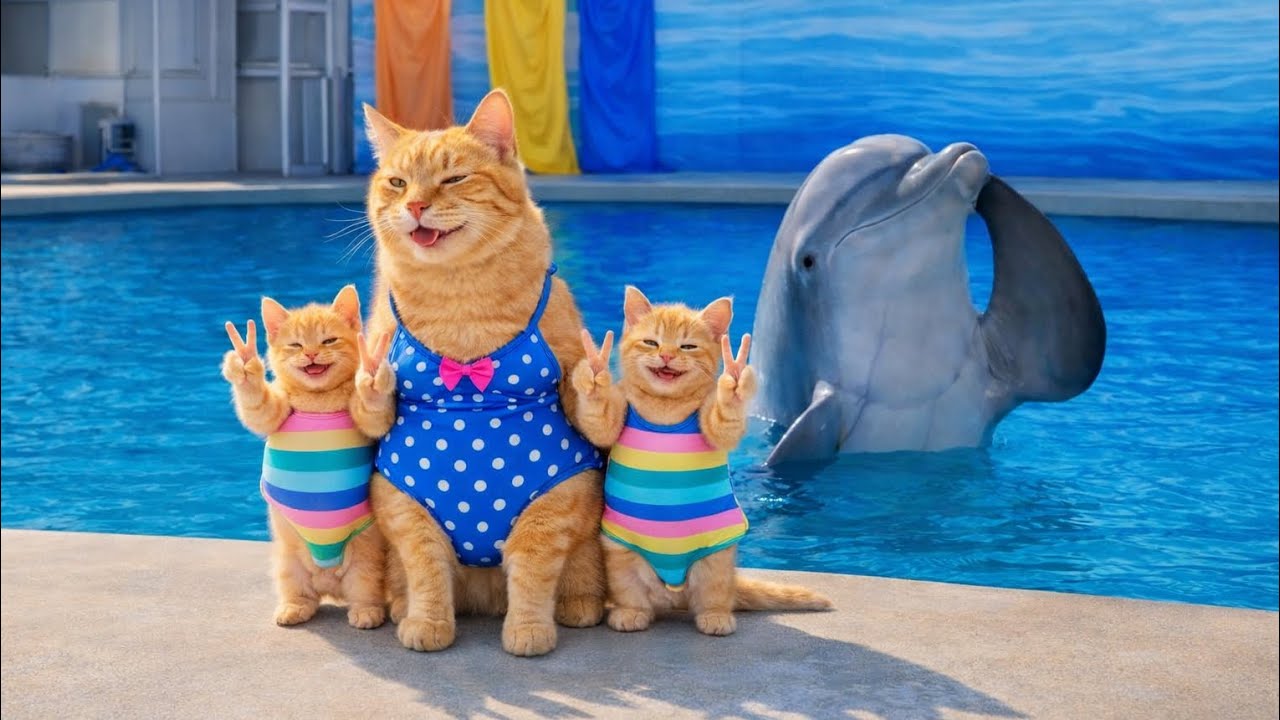 pool party #viral #trendingvideo #youtubevideo #famliy #pets #cuteanimal 