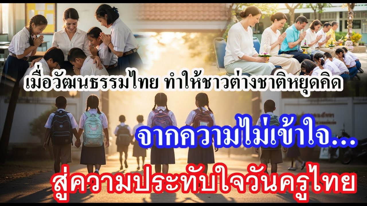เมื่อวัฒนธรรมไทย ทำให้ชาวต่างชาติหยุดคิด จากความไม่เข้าใจ…สู่ความประทับใจวันครูไทย