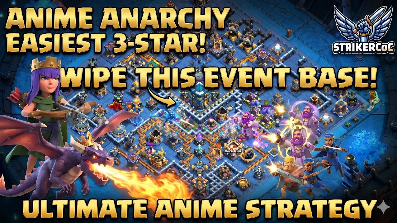 EASIEST WAY TO 3 STAR ANIME ANARCHY CHALLENGE! 🔥 (Clash of Clans)