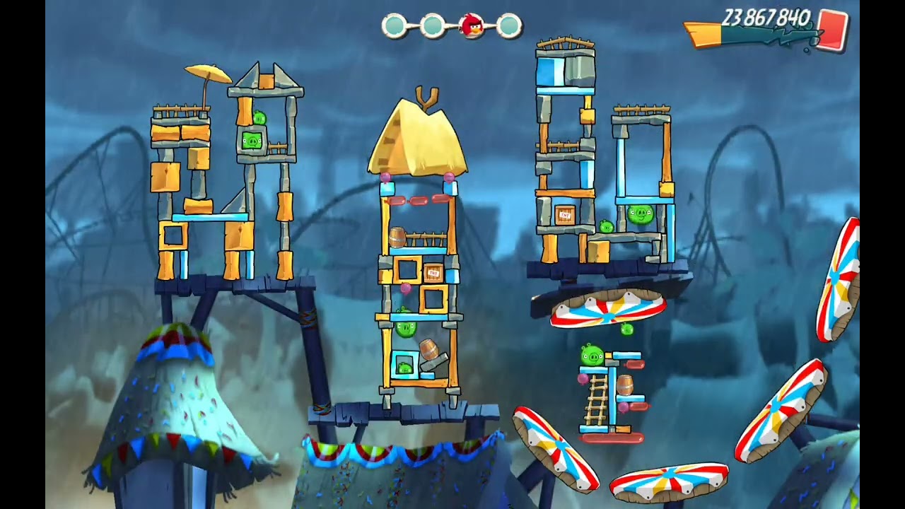 Angry birds 2. Паника короля свиней . Босс и порталлы !