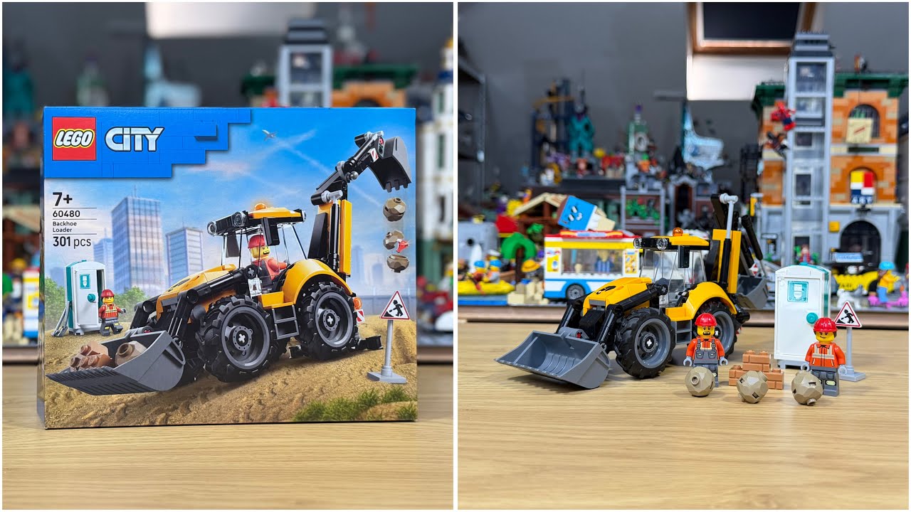 LEGO CITY LE TRACTOPELLE JAUNE 60480 REVIEW ! #lego#legocity#travaux#machine 
