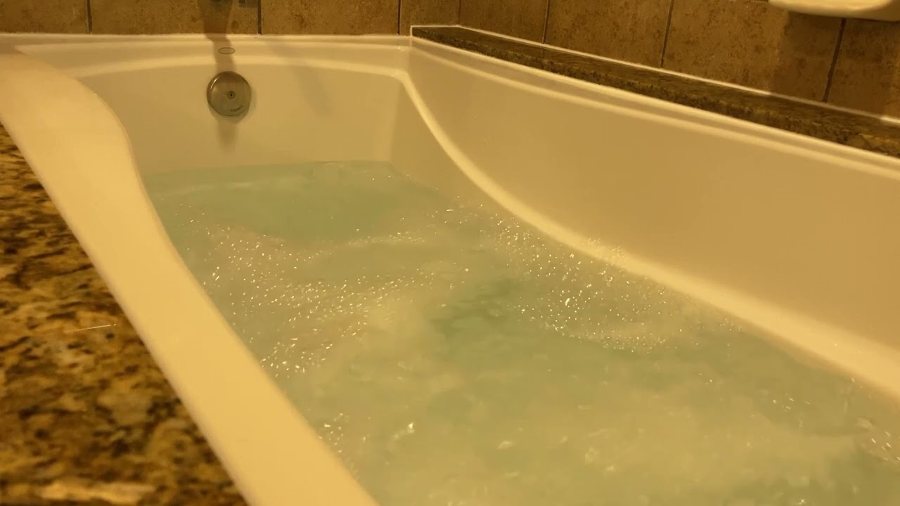 Bathtub Filling ASMR // Full Bathtub with Whirlpool Jets Running 10 Hour Loop