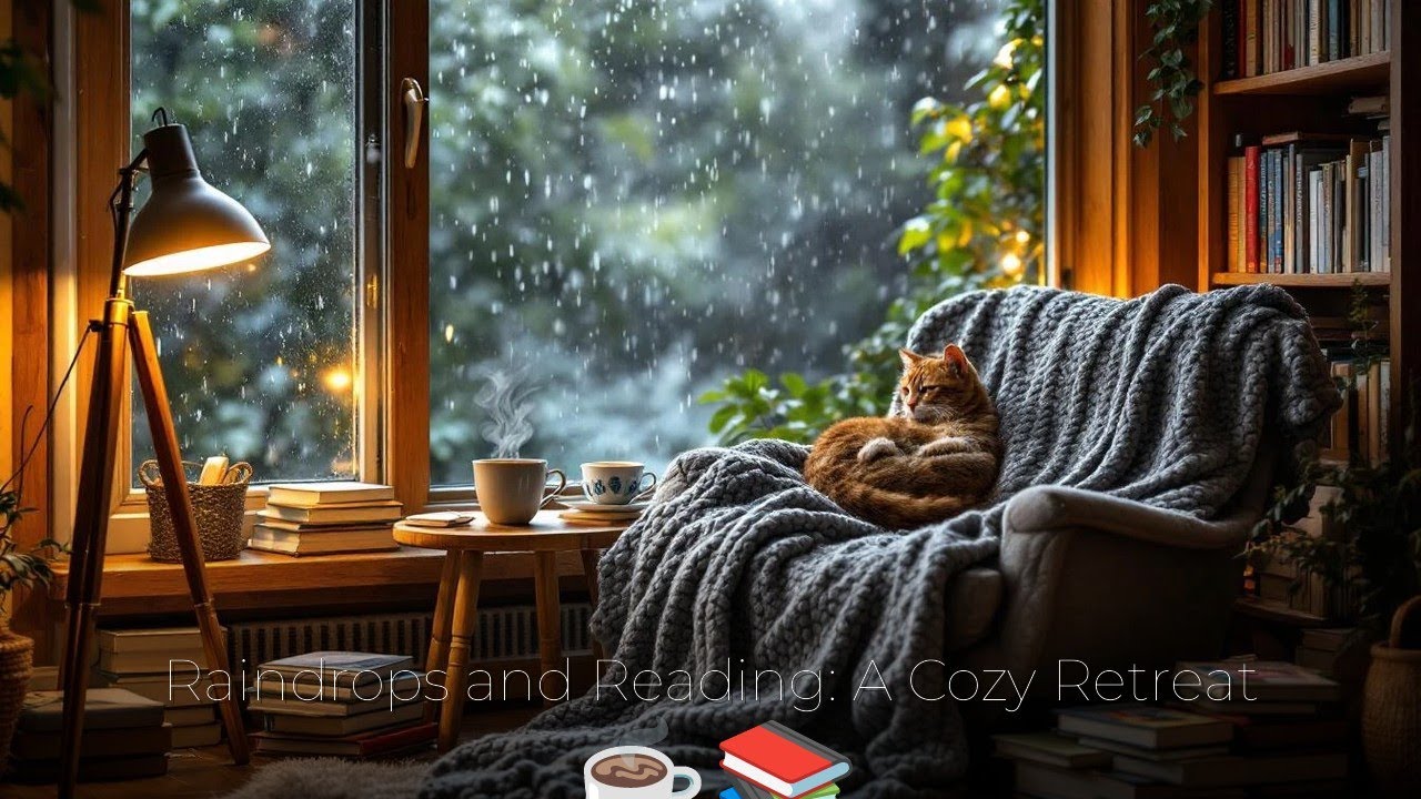 Raindrops and Reading: A Cozy Retreat ☕📚