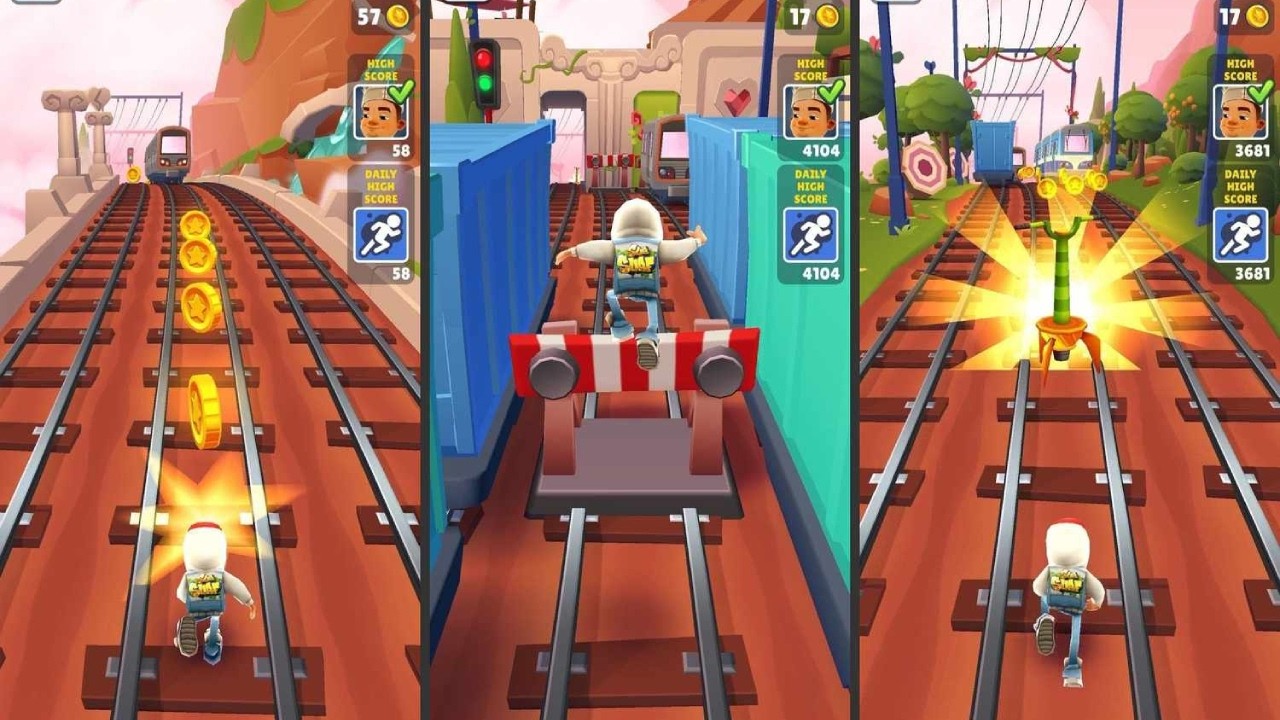 Playing Subway Surfers LIVE