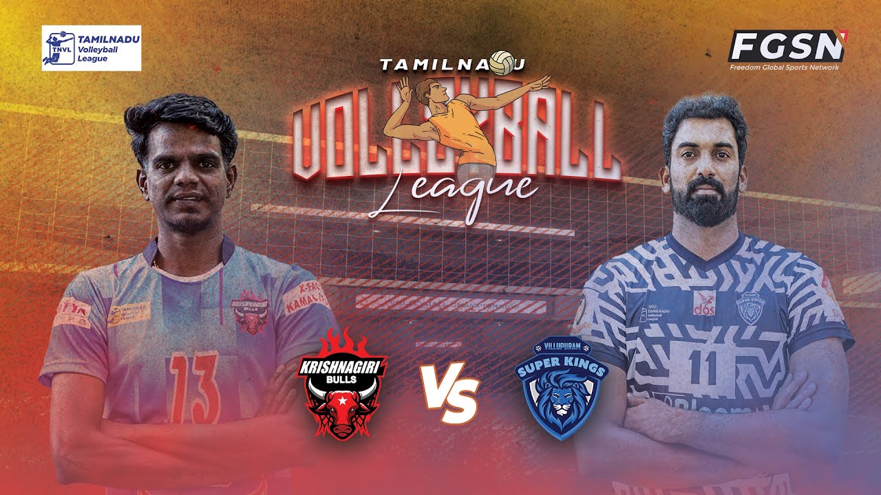SNJ TNVL || DAY 1 || KRISHNAGIRI BULLS vs VILLUPURAM SUPER KING || TAMILNADU VOLLEYBALL LEAGUE 2024