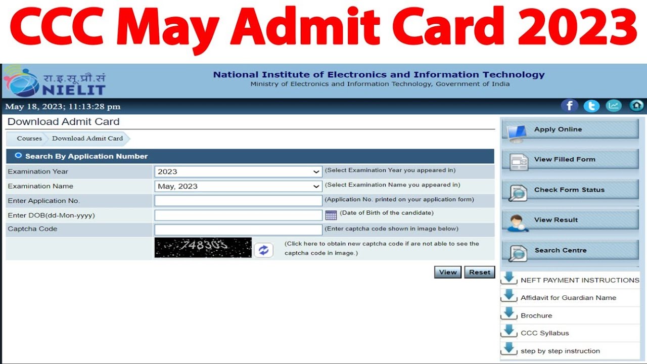 ccc may admit card 2023 ccc admit card kaise download kare how to download ccc admit card 2023