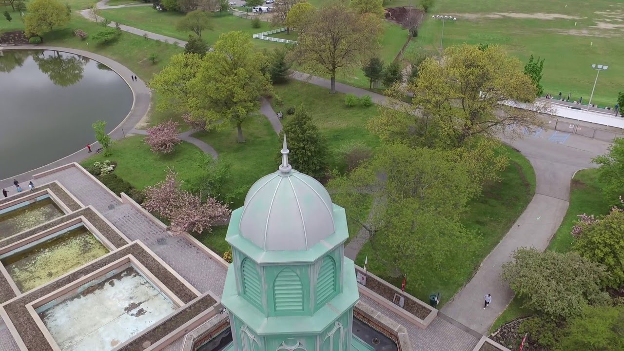 Flying like a bird over Eisenhower Park Long Island NY