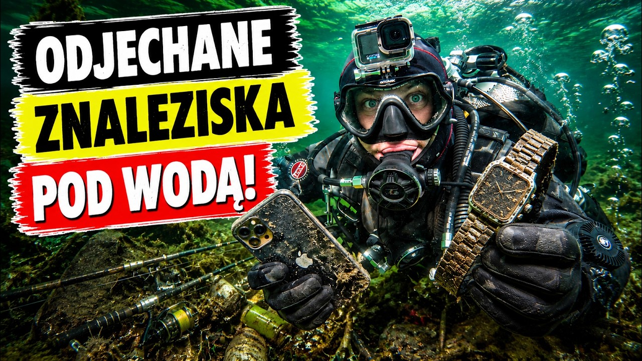ZNALAZŁEM TELEFONY, WĘDKI, KOTWICĘ I MASĘ FANTÓW! NURKOWANIE