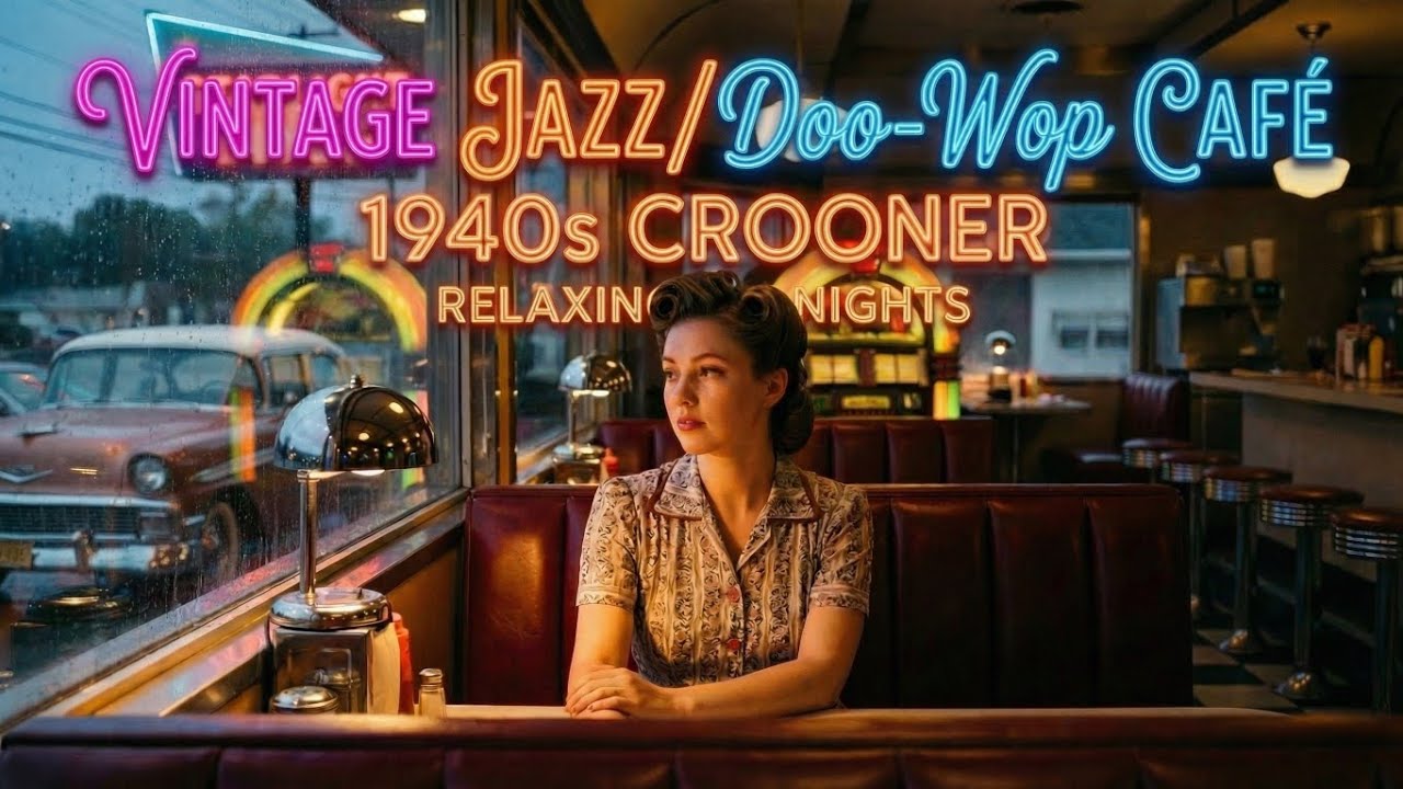 Neon Diner Romance — Vintage 1940s Slow Swing Crooner Jazz/Doo-Wop