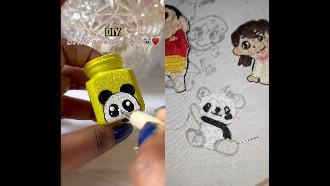 Panda Handmade Embroidery Live | Cute Animal Hand Embroidery Art 🧵✨ 