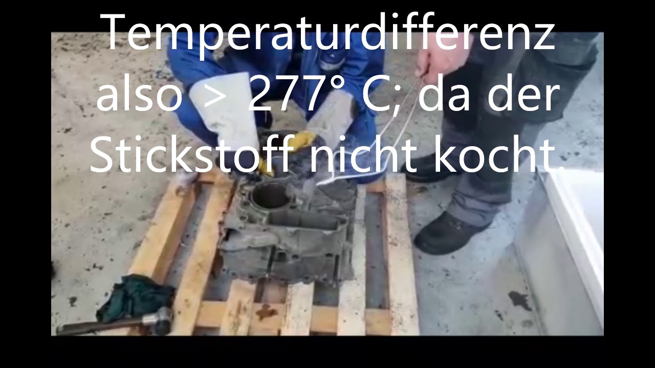 Anwendung flüssiger Stickstoff in der Motorentechnik (Werbung)