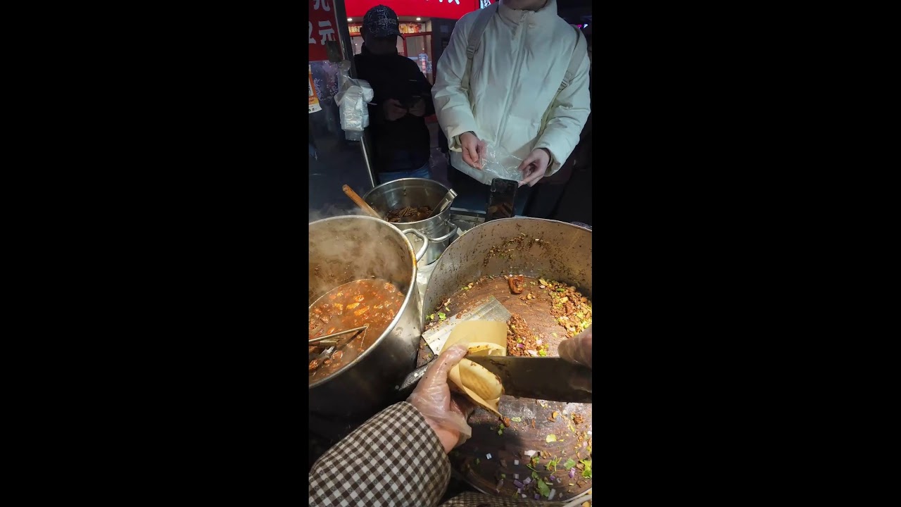 🔴 Roujiamo Chopping Skills 🔪 | Crispy Bun + Juicy Pork | ASMR #streetfood