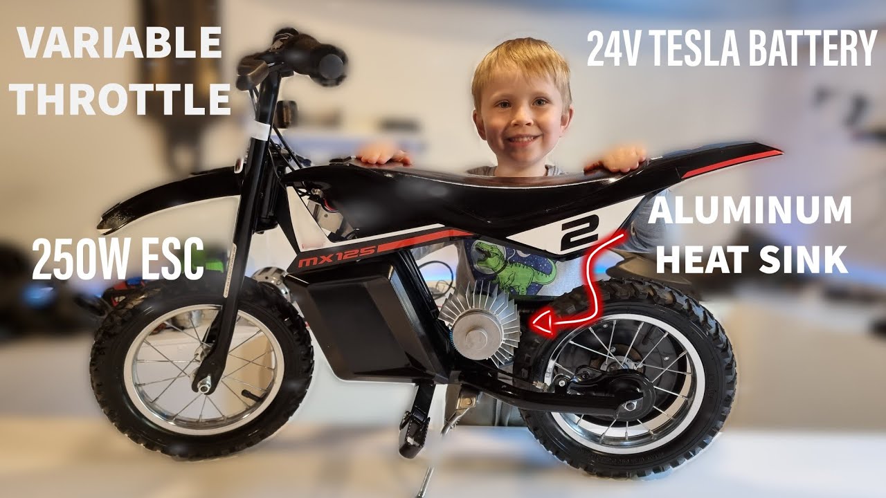 Razor MX125 250w upgrade with heat sink and lithium ion battery