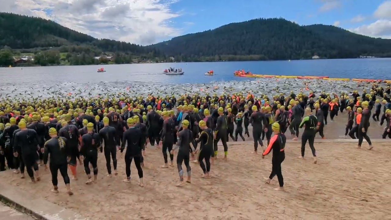 Départ du triathlon distance olympique de Gérardmer 2024