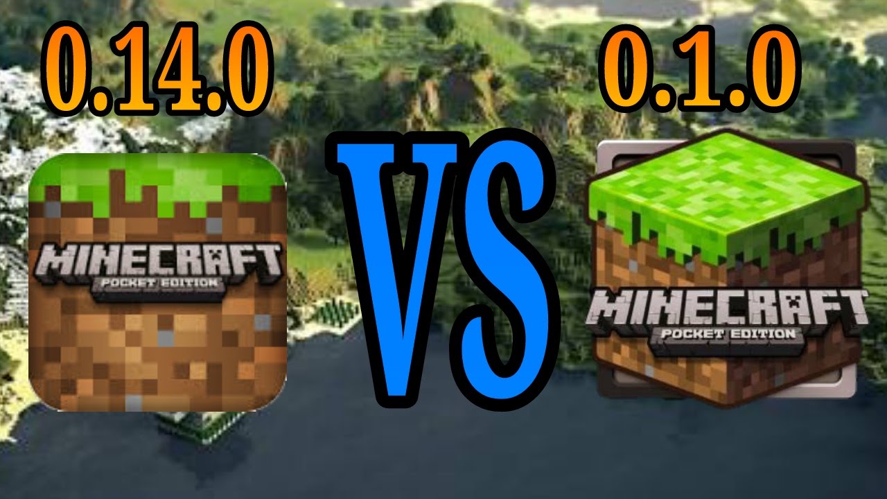 Minecraft PE 0.14.0 vs Minecraft PE 0.1.0