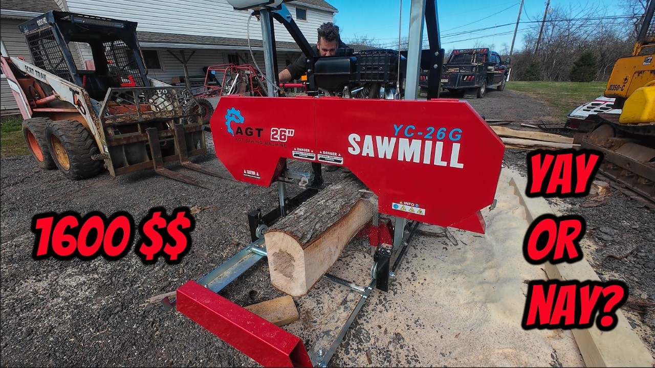 Buying and Testing the CHEAPEST sawmill. Will it make boards? AGT YC-26G