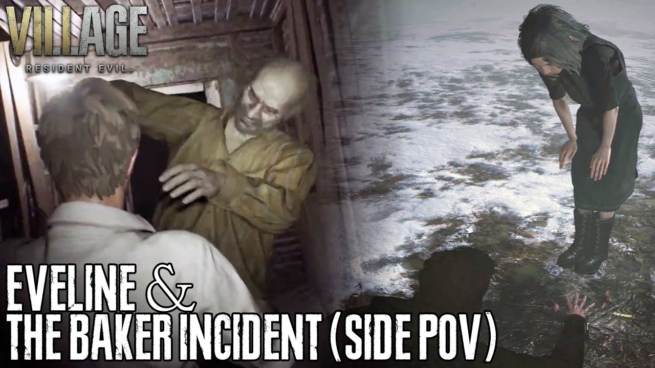 RESIDENT EVIL Village Ethan Meets Eveline Scene in Third Person View (Side POV)