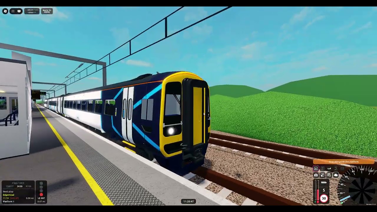 Roblox SCR v2.3.2 R100 Rayleigh Bay➡️Leighton West (Class 158/0)