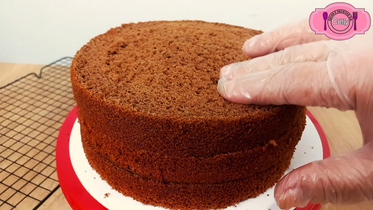 BOLO PÃO DE LÓ DE CHOCOLATE BEM FOFINHO