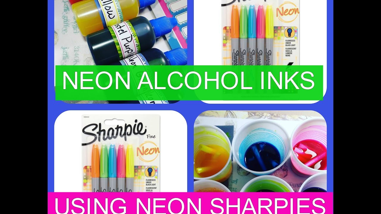 HOW TO: NEON ALCOHOL INKS USING NEON SHARPIES~WOW