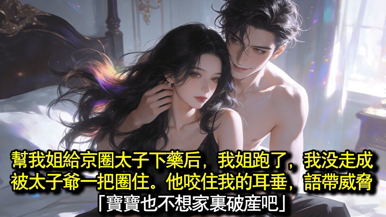 幫我姊給京圈太子下藥後，我姐跑了，我沒走成，被太子爺一把圈住。他咬住我的耳垂，語帶威脅：「寶寶也不想家裡破產吧。」#完結 #愛情 #故事