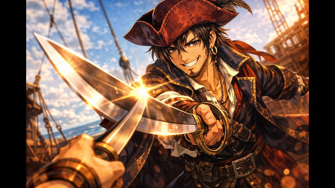 CAPTAIN OF LUCK | Pirate Tavern Legend Shanty (Anime Sing-Along)