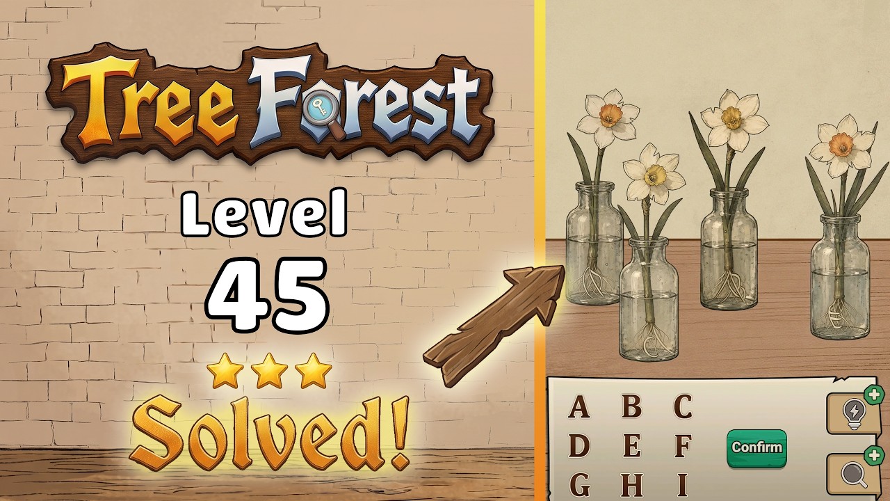 Tree Forest: Detective Words - Level 45 Walkthrough 🧩 | Full Solution & Gameplay! 🌲✨