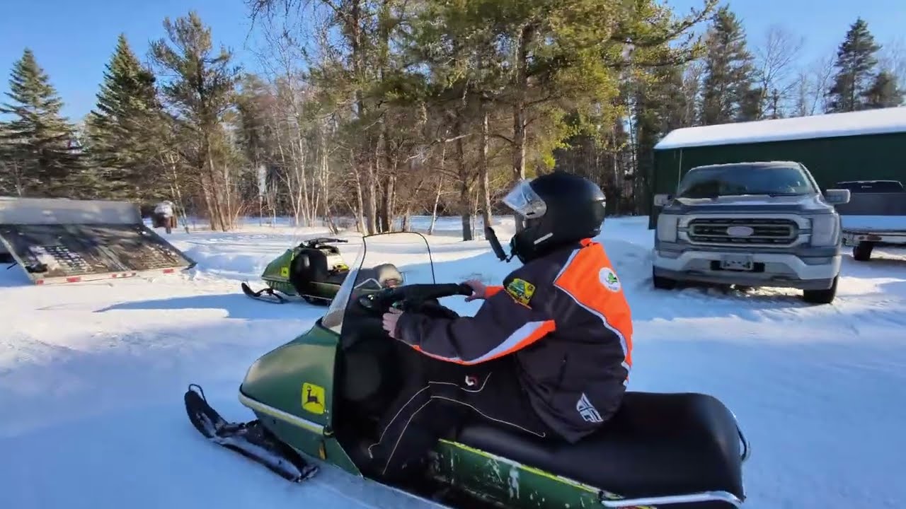 Riding around on my vintage 1975 John Deere JD800 and being followed