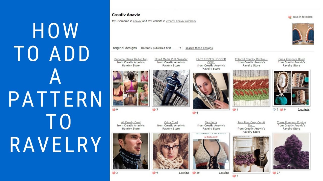 How to Add a Pattern to Ravelry