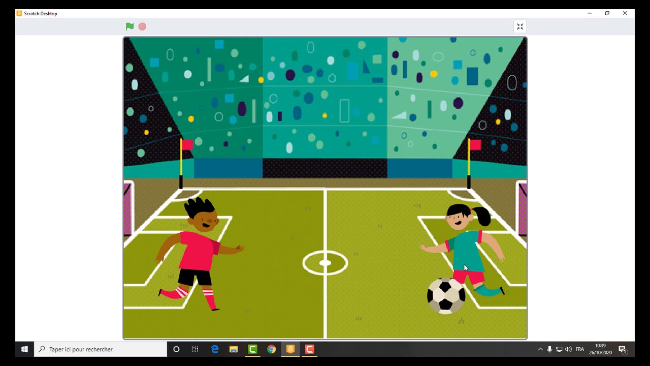 Tuto#5 : jeu de foot avec Scratch 3(Envoi de message entre les sprites)
