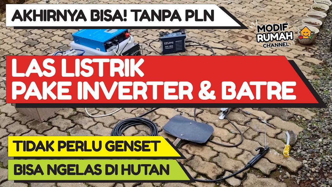 Las Listrik dg Inverter Batre. WELDERS, good news! Welding using Inverter & Battery.