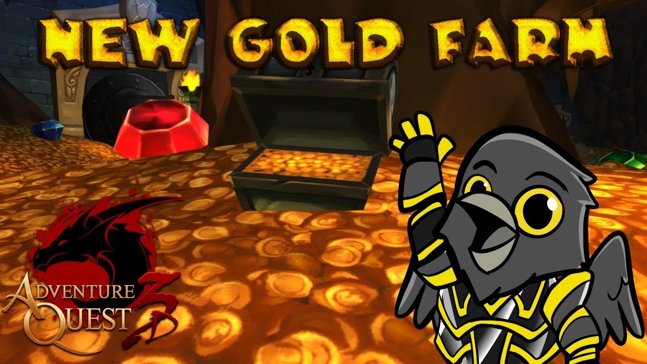 AQ3D New GOLD FARM! How To Get Gold FAST! AdventureQuest 3D