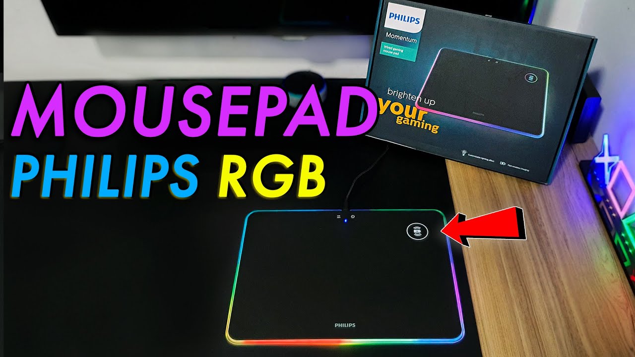 MOUSEPAD GAMER PHILIPS L504 RGB + WIRELESS FAST CHARGING - Unboxing e Impressões