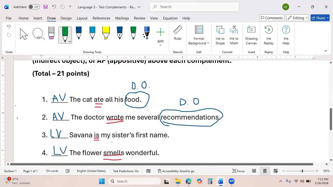 Language Test - Sentence Complements (Explained)
