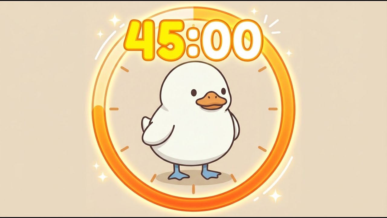 45 Minute Timer 🦆 Study Timer for Classroom Focus