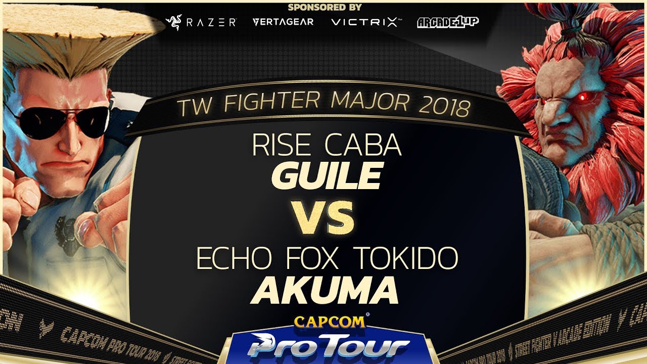 RISE Caba (Guile) vs Echo Fox Tokido (Akuma) - TW FIghter Major 2018 Losers Finals - SFV - CPT 2018