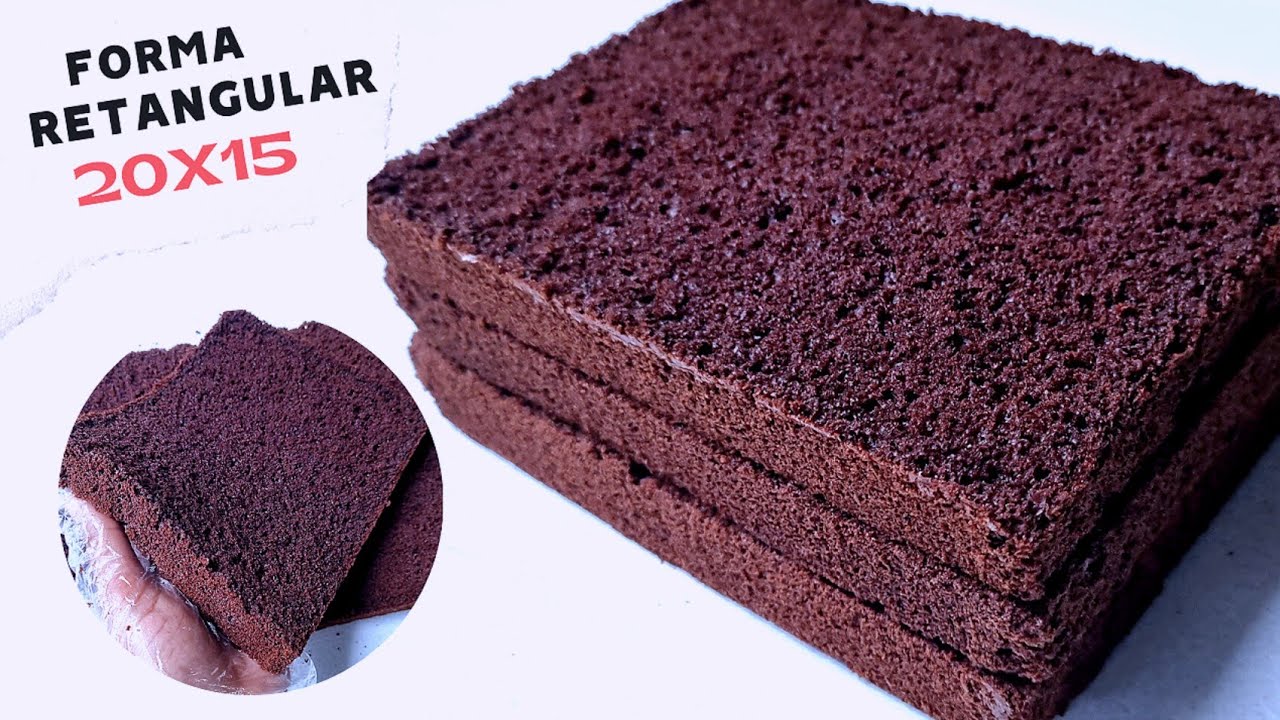 Massa de Chocolate| para forma Retangular 20x15x10.